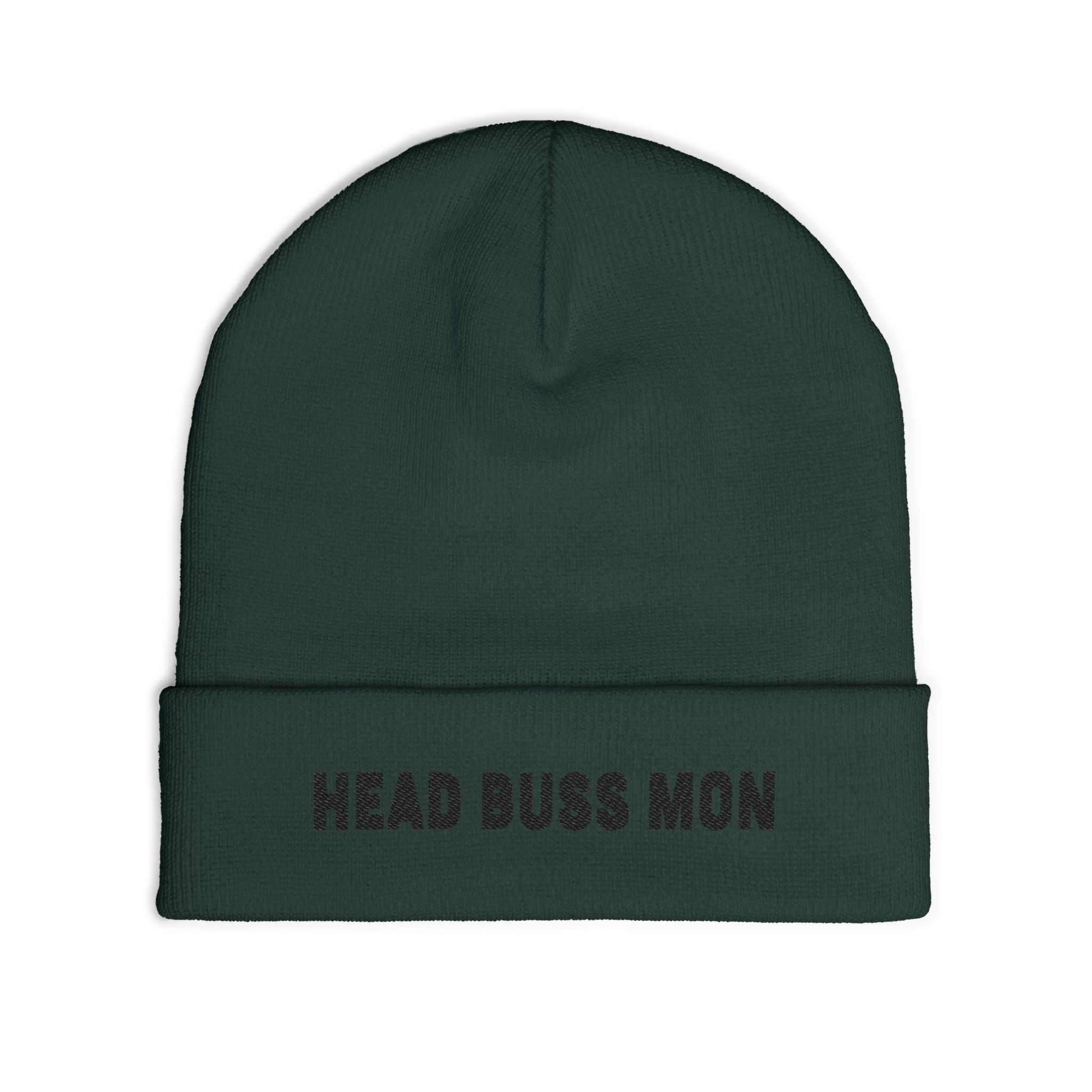 Head Buss Mon beanie, embroidered knit hat, Head Buss Mon meaning - greatness , nothing esle compare - Image 18