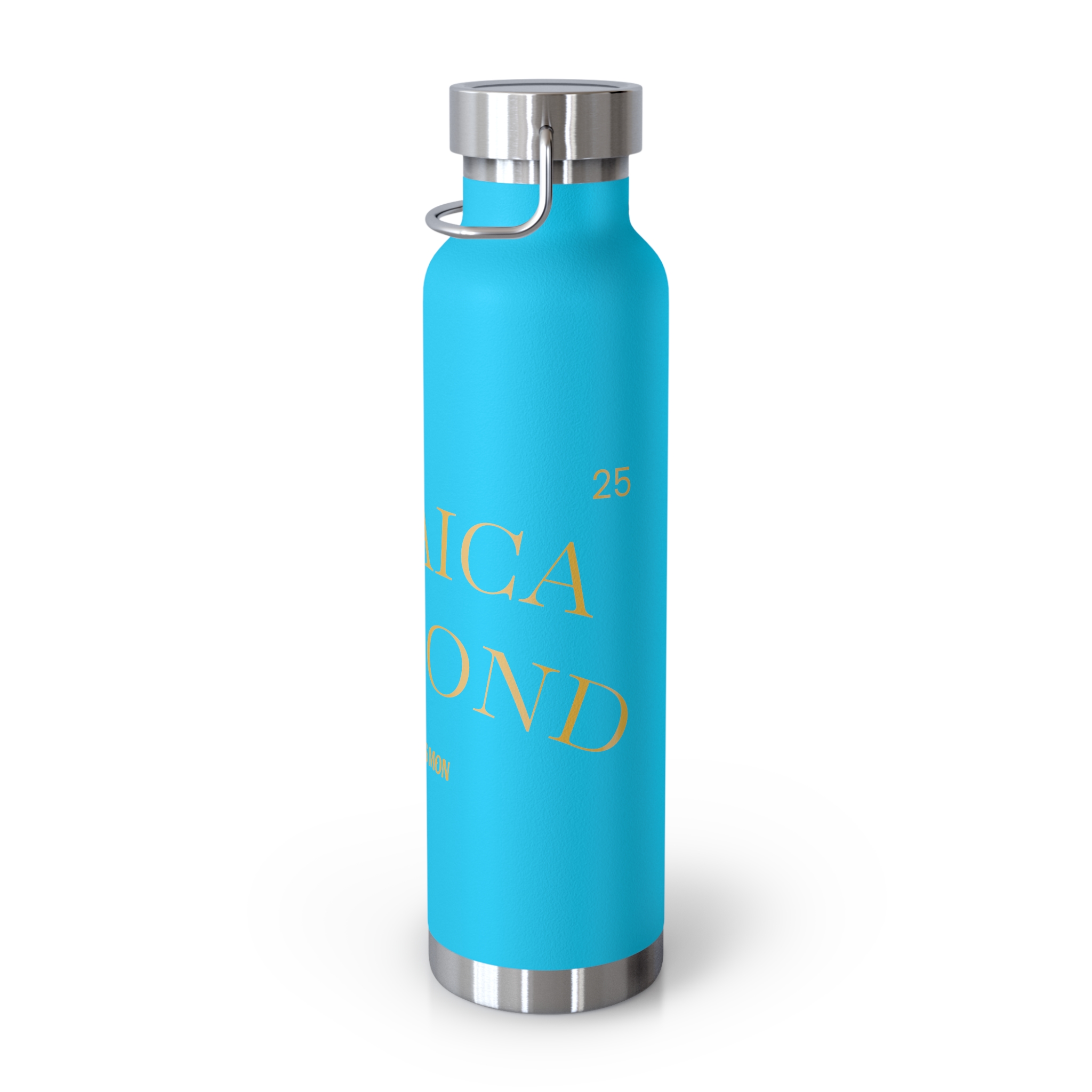 Jamaica Diamond Text Water Bottle | 22oz Copper Vacuum Insulated Bottle - Image 15
