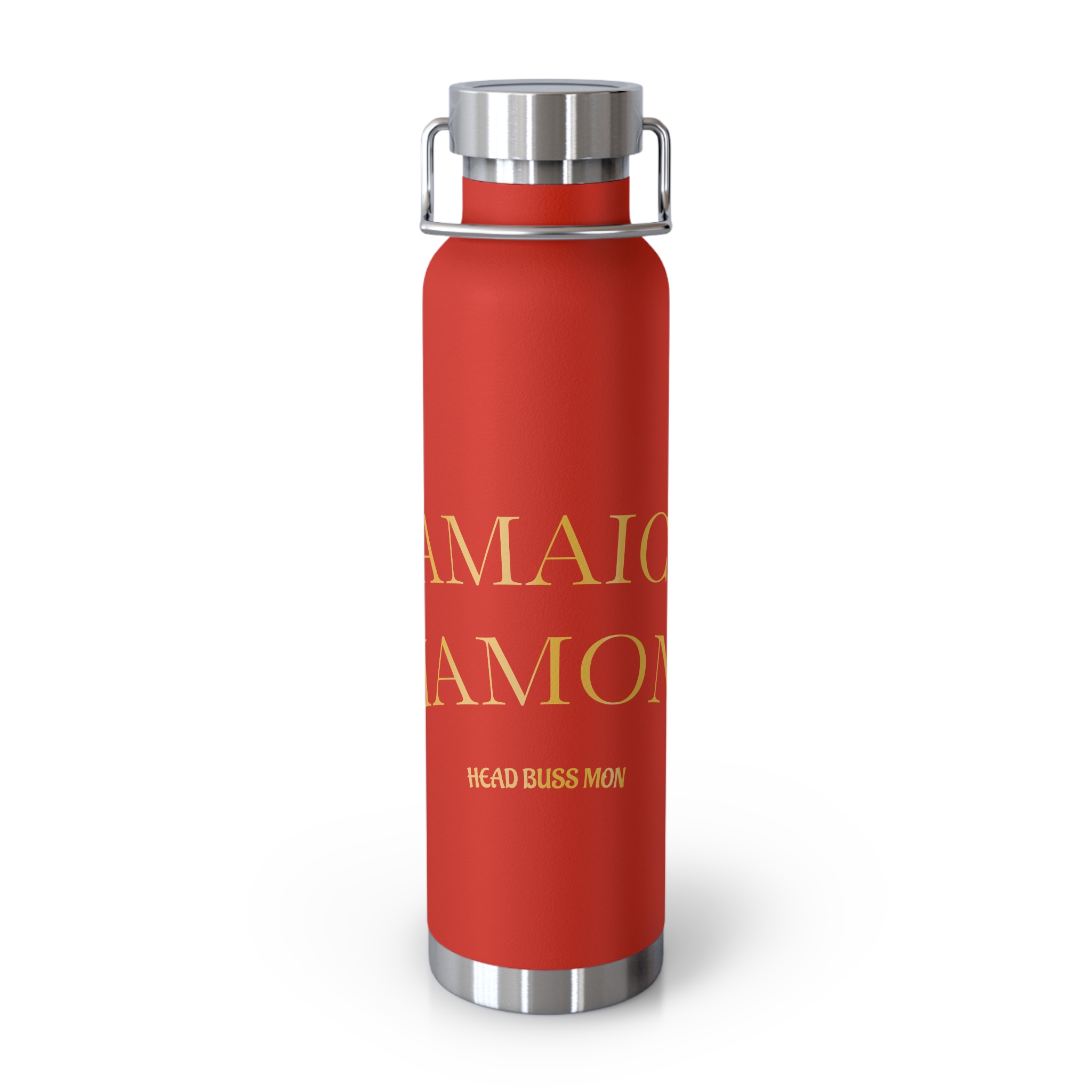 Jamaica Diamond Text Water Bottle | 22oz Copper Vacuum Insulated Bottle
