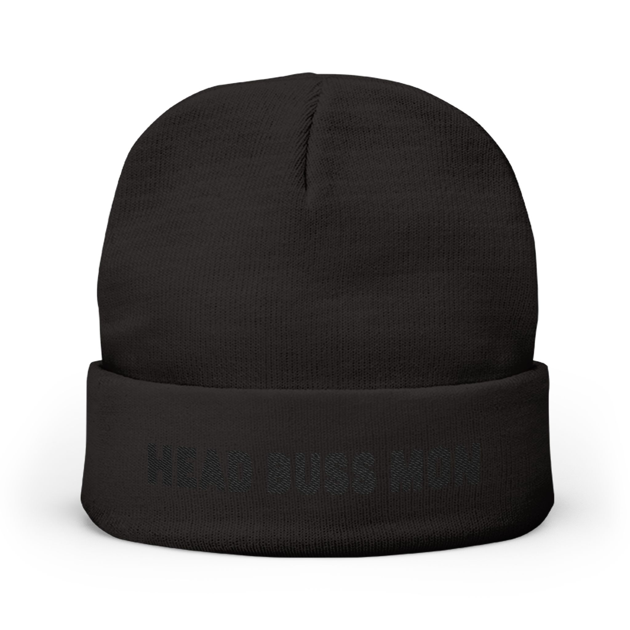 Head Buss Mon beanie, embroidered knit hat, Head Buss Mon meaning - greatness , nothing esle compare - Image 11