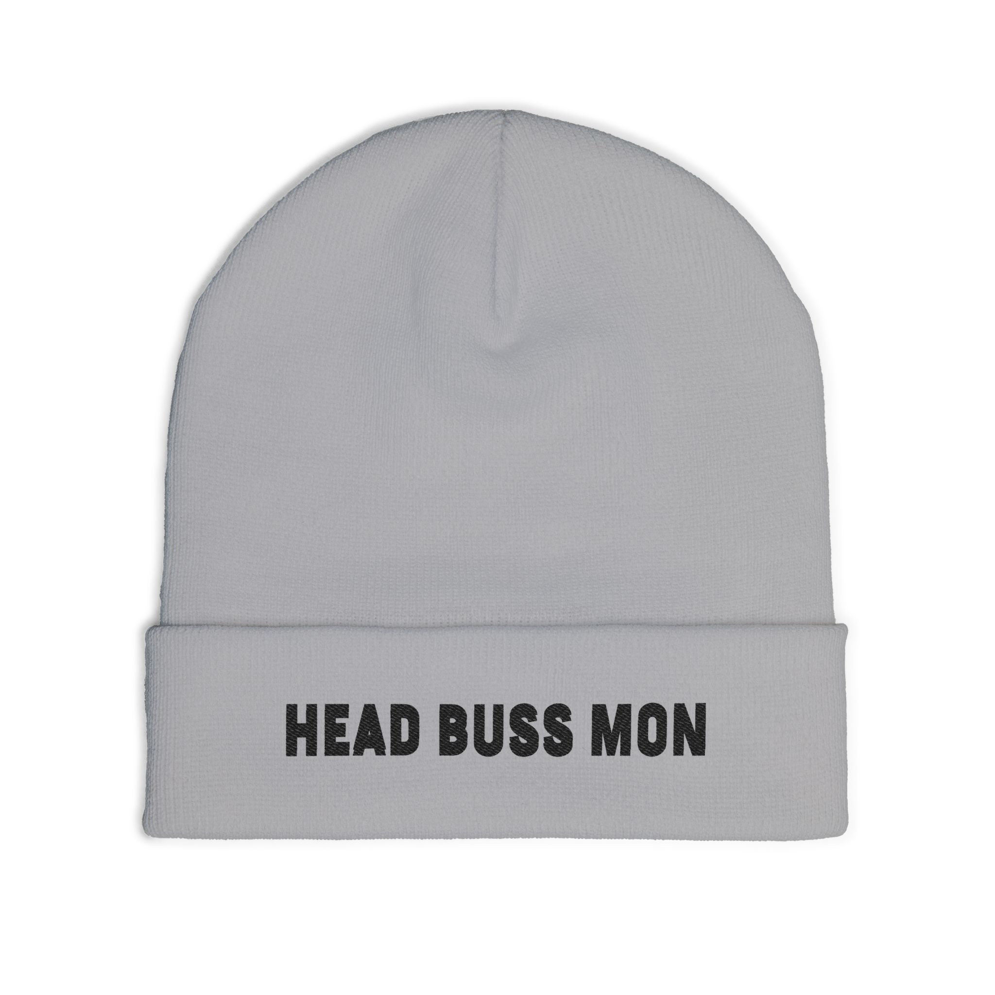 Head Buss Mon beanie, embroidered knit hat, Head Buss Mon meaning - greatness , nothing esle compare - Image 8