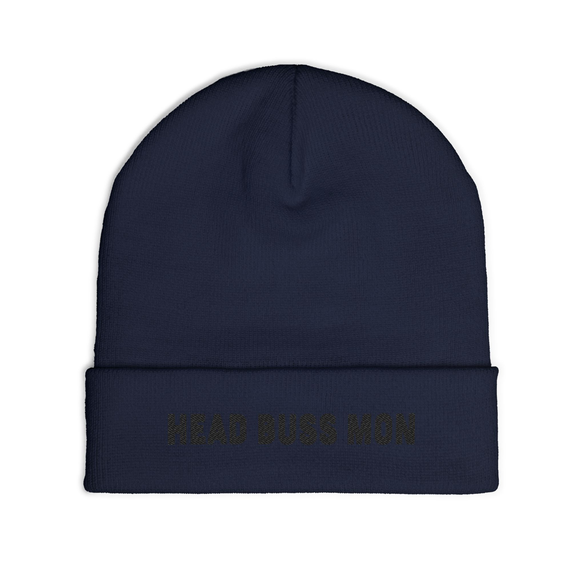 Head Buss Mon beanie, embroidered knit hat, Head Buss Mon meaning - greatness , nothing esle compare - Image 22