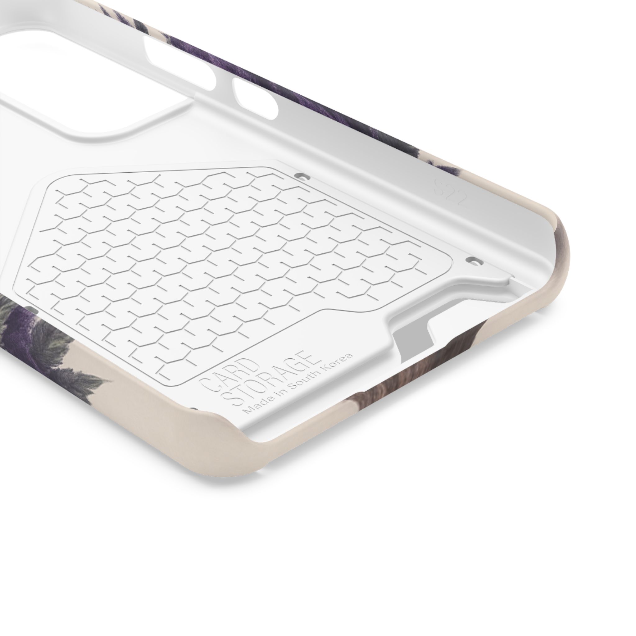 Purple bud weed Tree Phone Case | Card Holder, Green Circular Text - Image 17