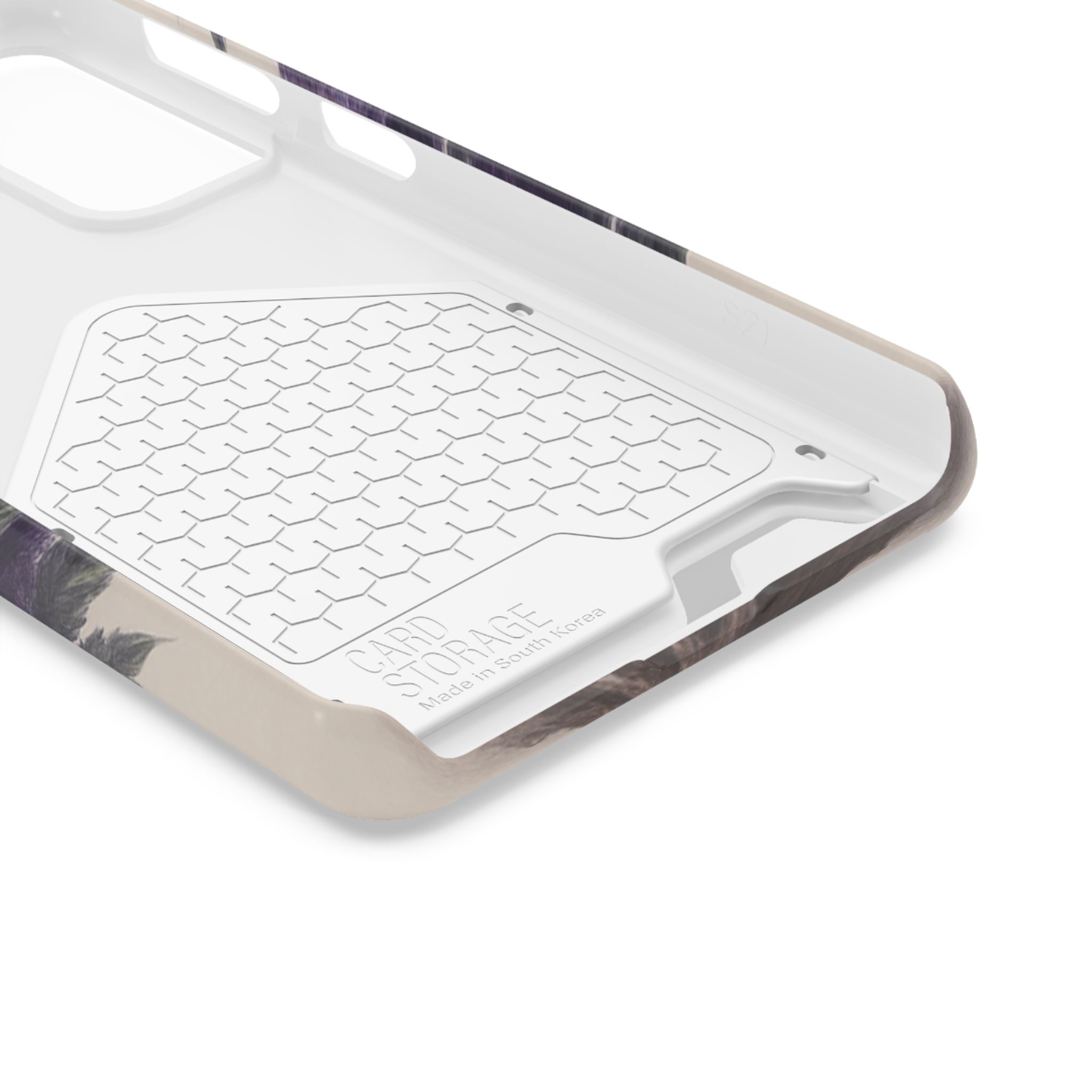 Purple bud weed Tree Phone Case | Card Holder, Green Circular Text - Image 69