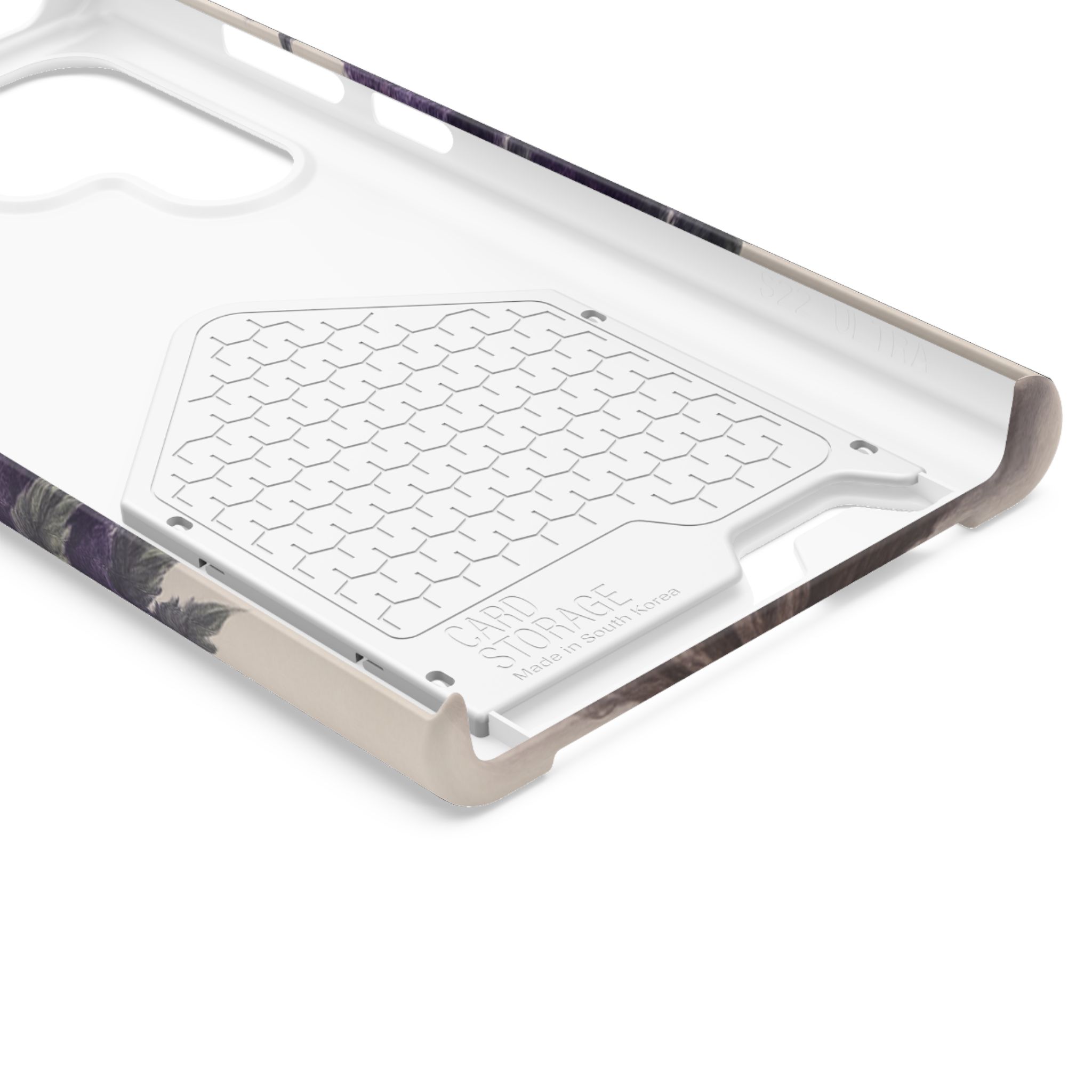 Purple bud weed Tree Phone Case | Card Holder, Green Circular Text - Image 36