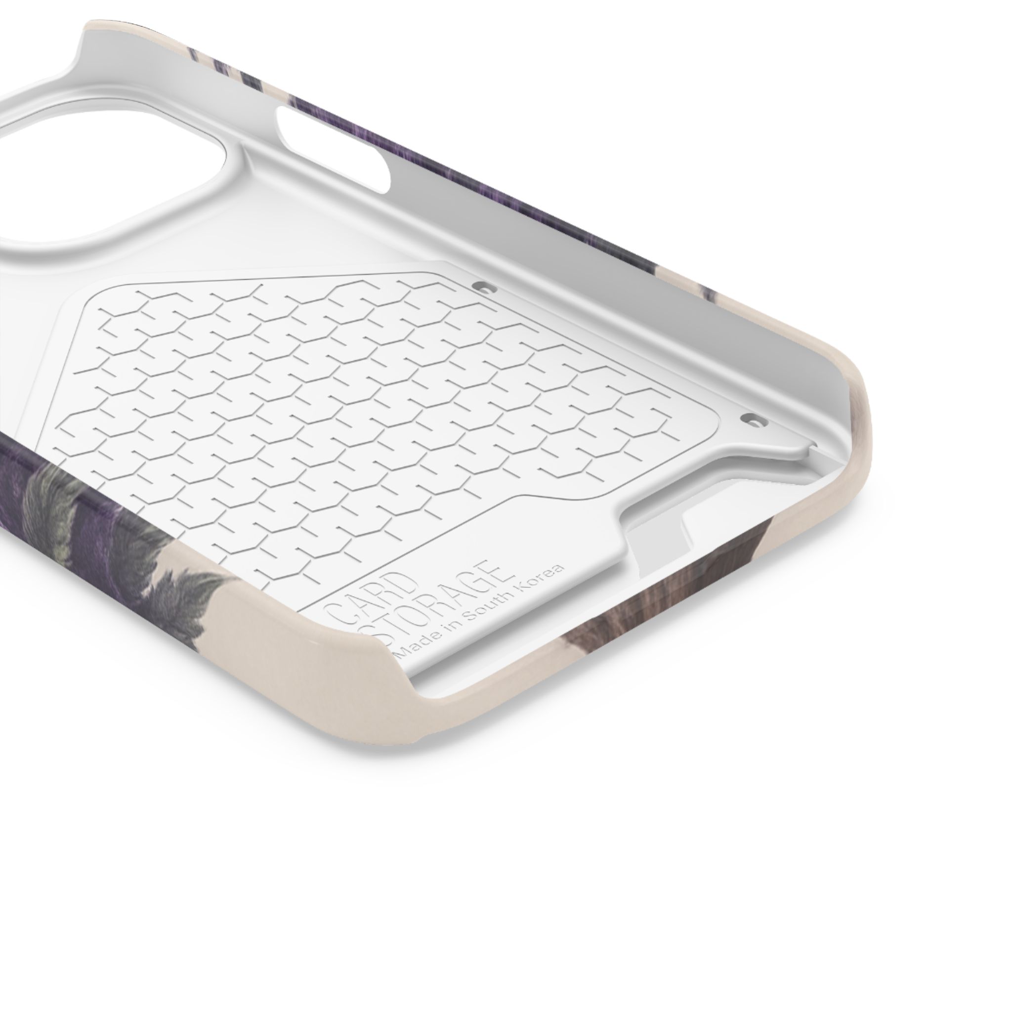 Purple bud weed Tree Phone Case | Card Holder, Green Circular Text - Image 48