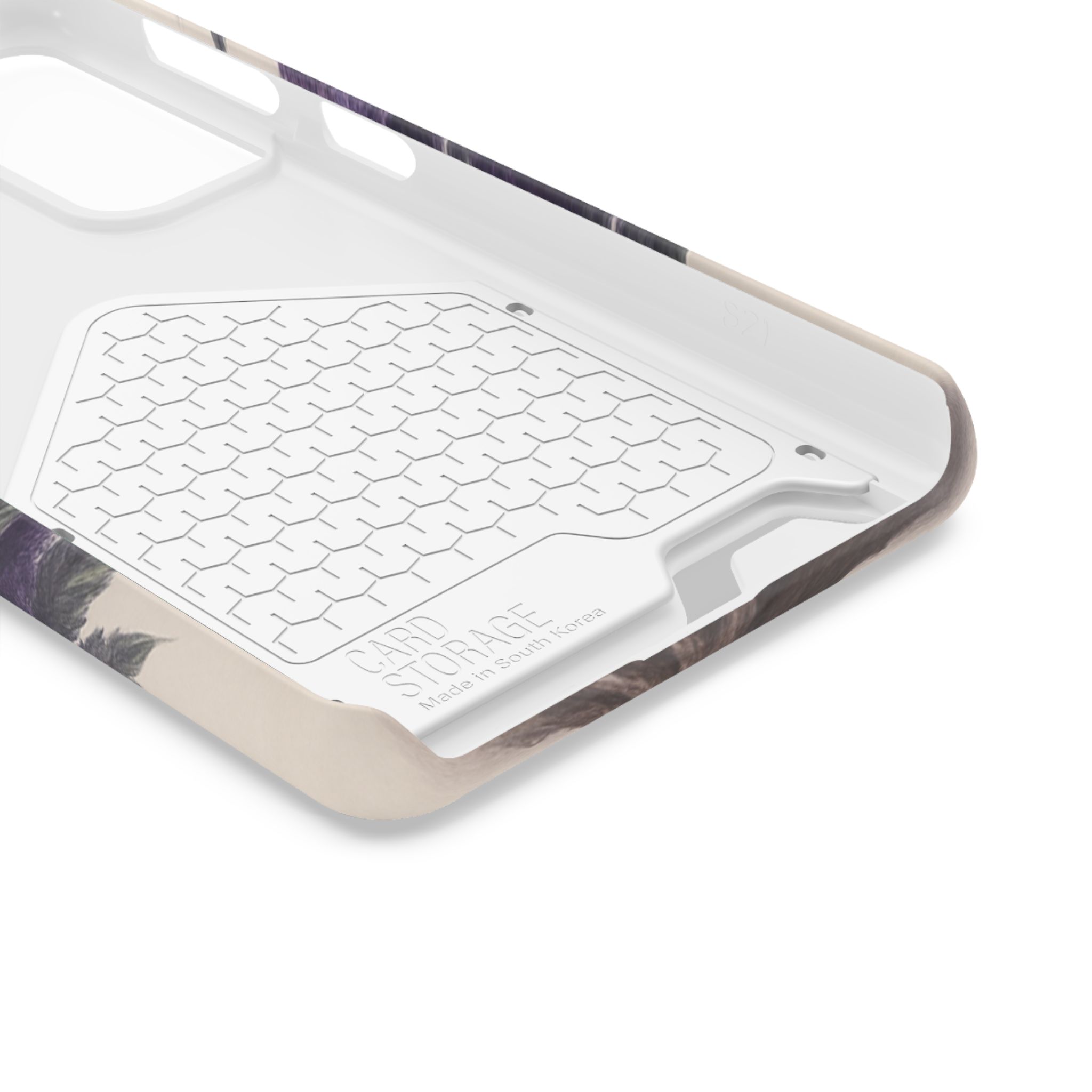 Purple bud weed Tree Phone Case | Card Holder, Green Circular Text - Image 73